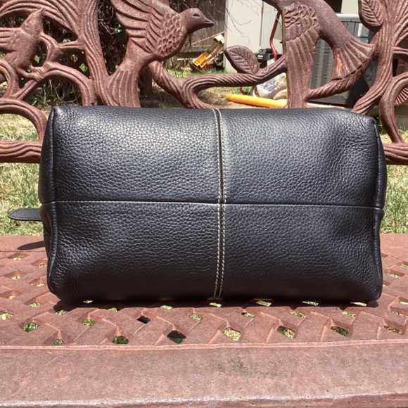 Dooney & Bourke Mary Black Butter Soft Pebble Leather Boho Hobo Bag - Picture 7 of 9